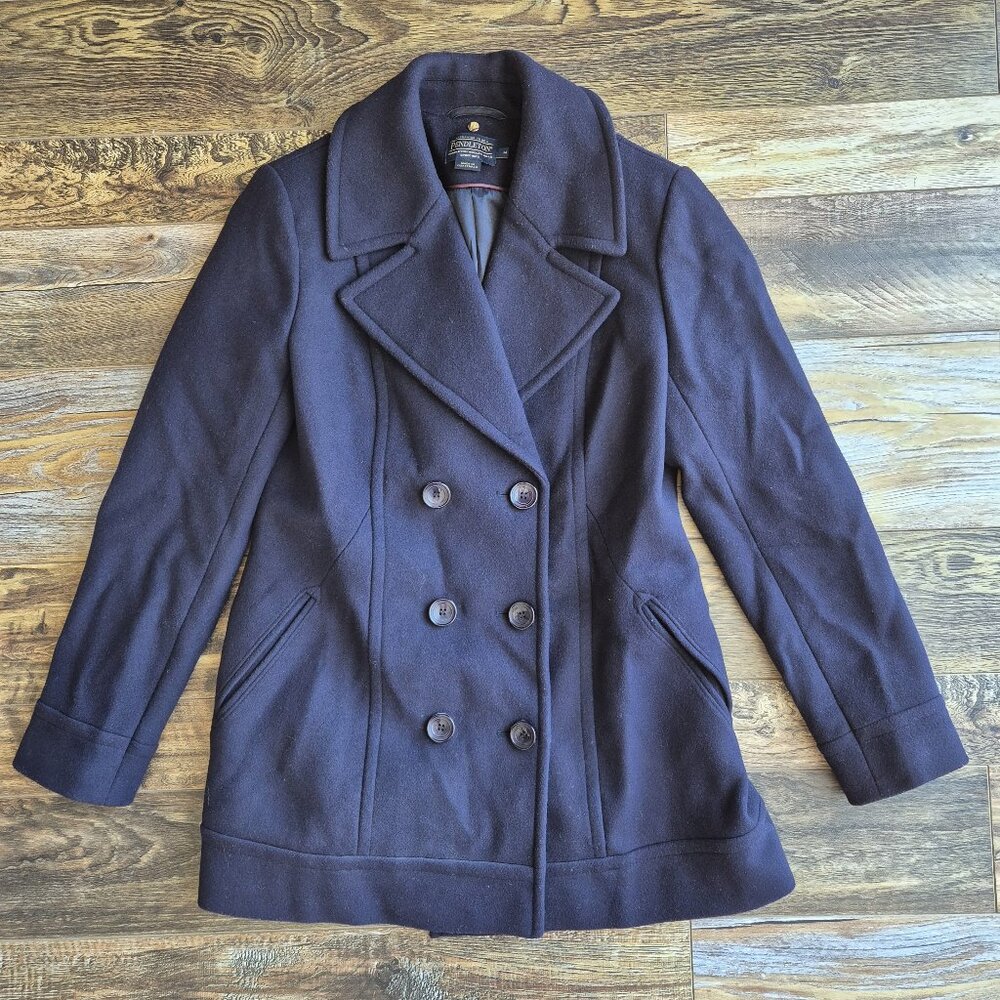Pendleton Wool Blend Peacoat Double-Breasted Line… - image 1